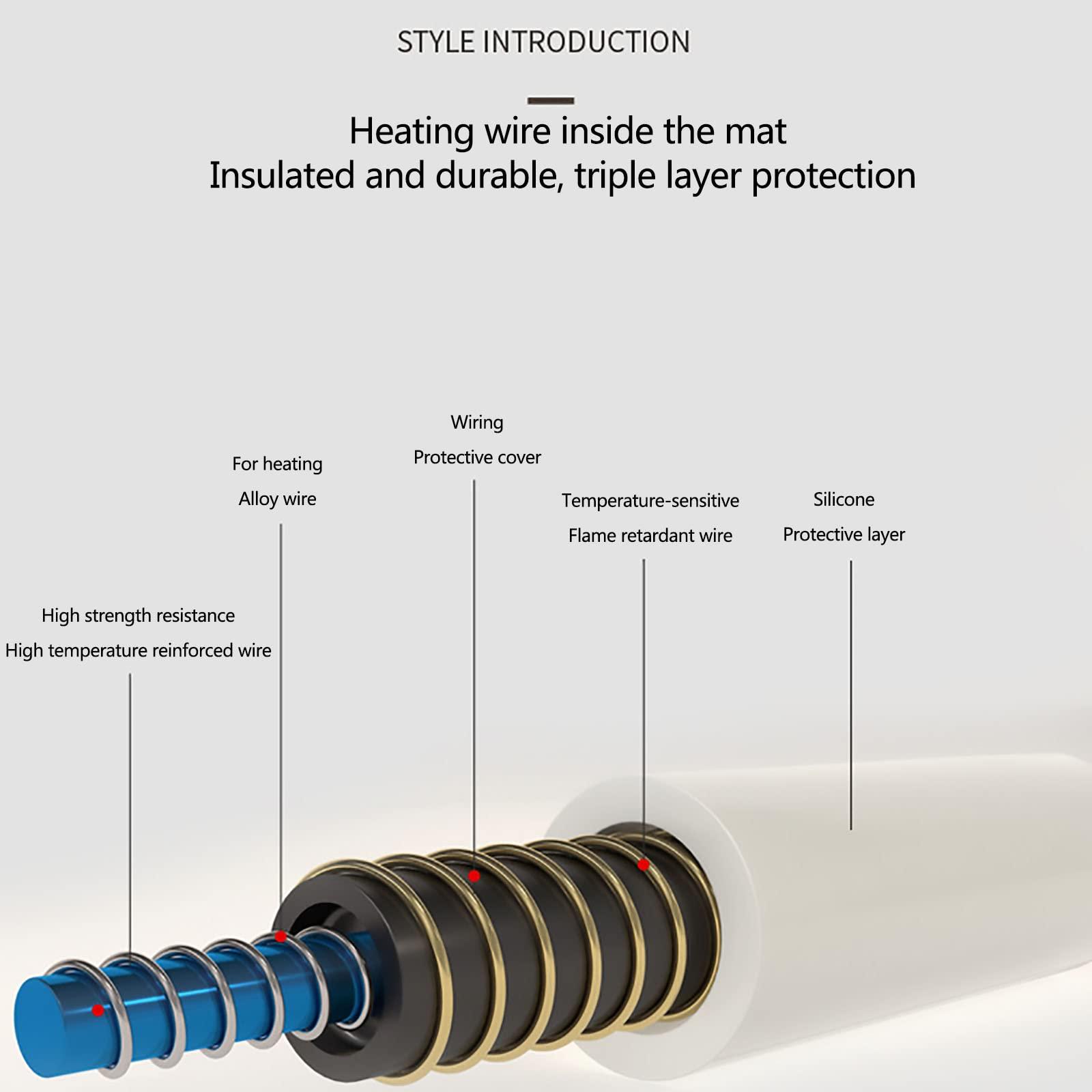 HAILM HAILM Massage Heating Mattress, Jade Electric Heating Mat with Overheat Protection and Smart Timer Setting, Surprise Gifts for Parents/Lovers/Friends, 31.4x75 Inch