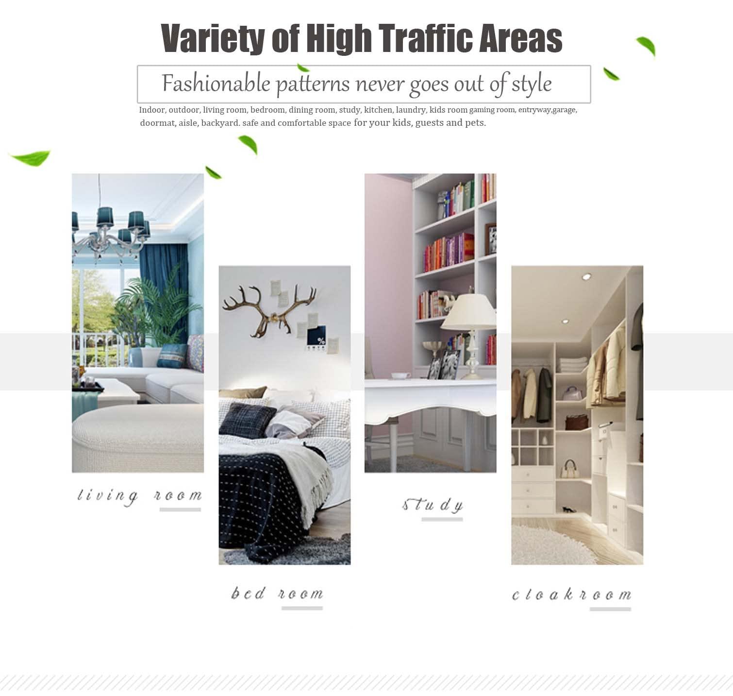 JYDOU Plant Carpet Bedroom Sunflower Area Rug for Living Room Soft Anti-Skid Washable Dining Room Accent Carpet 4'x5'3"