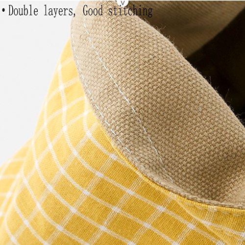 WINGOFFLY WINGOFFLY 3pcs Desk Fabric Storage Buckets Set Round Toy Cosmetic Organizer Decorative Flower Pot Bags for Succulent Flower (Blue)