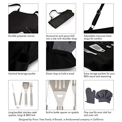 PICNIC TIME PICNIC TIME Boise State BBQ Apron Tote Pro [Misc.], Black/Miscellaneous