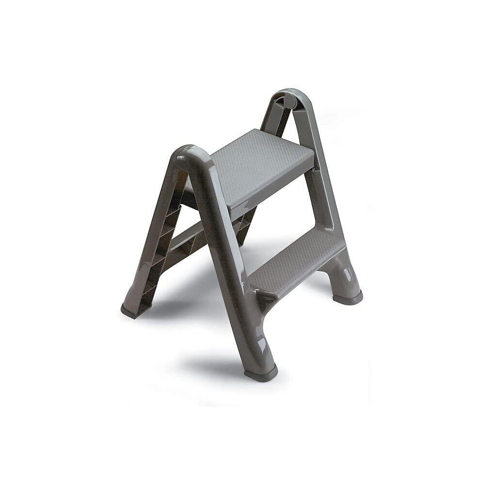 Riyan 2 Step Folding Stepstool, Grey