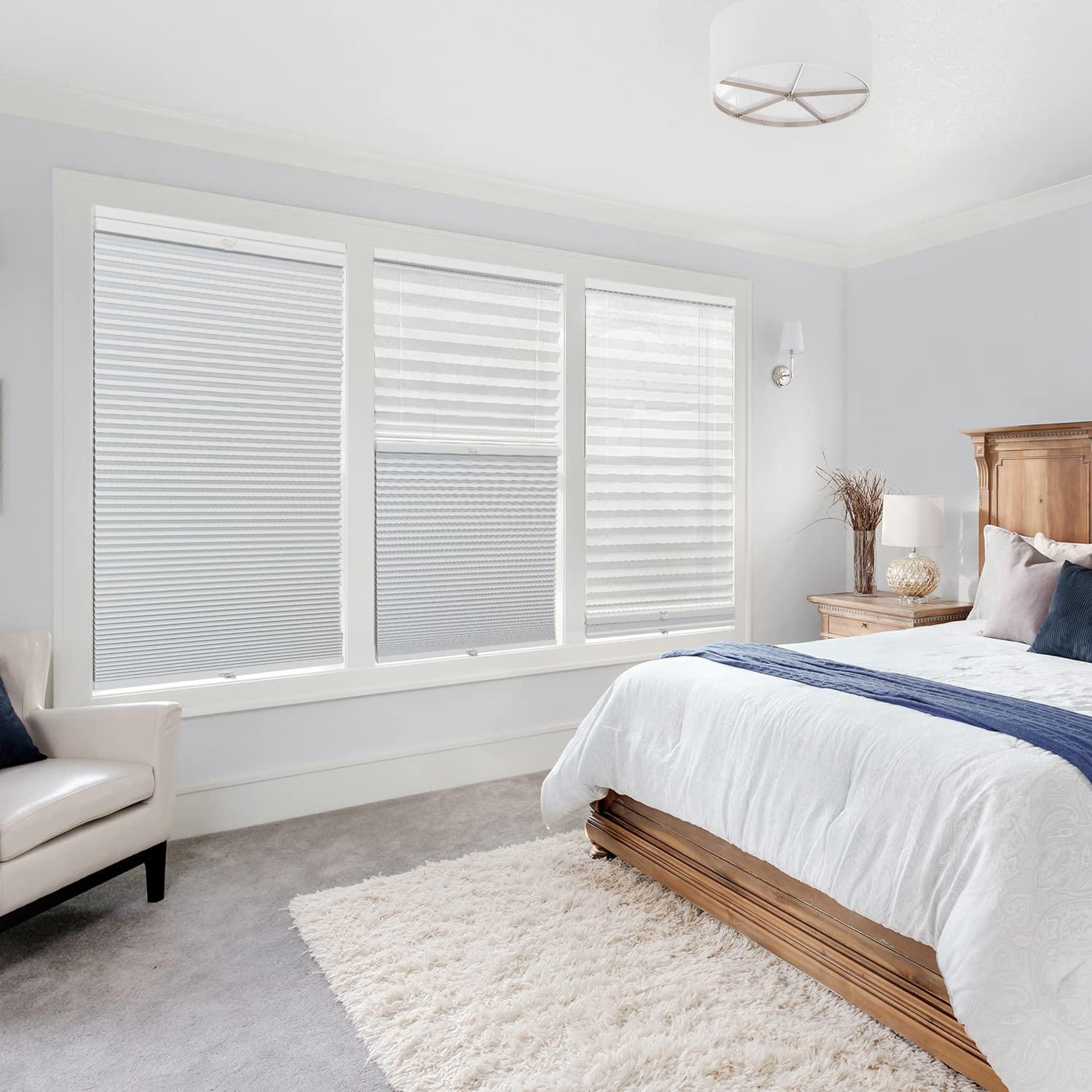 CHICOLOGY CHICOLOGY Cellular Shades, Day and Night Shades, Custom Blinds for Windows, Window Shades for Home, Blackout Shades, Window Coverings, Cellular Blinds, Snowfall (Blackout + Privacy), 60" W x 72" H