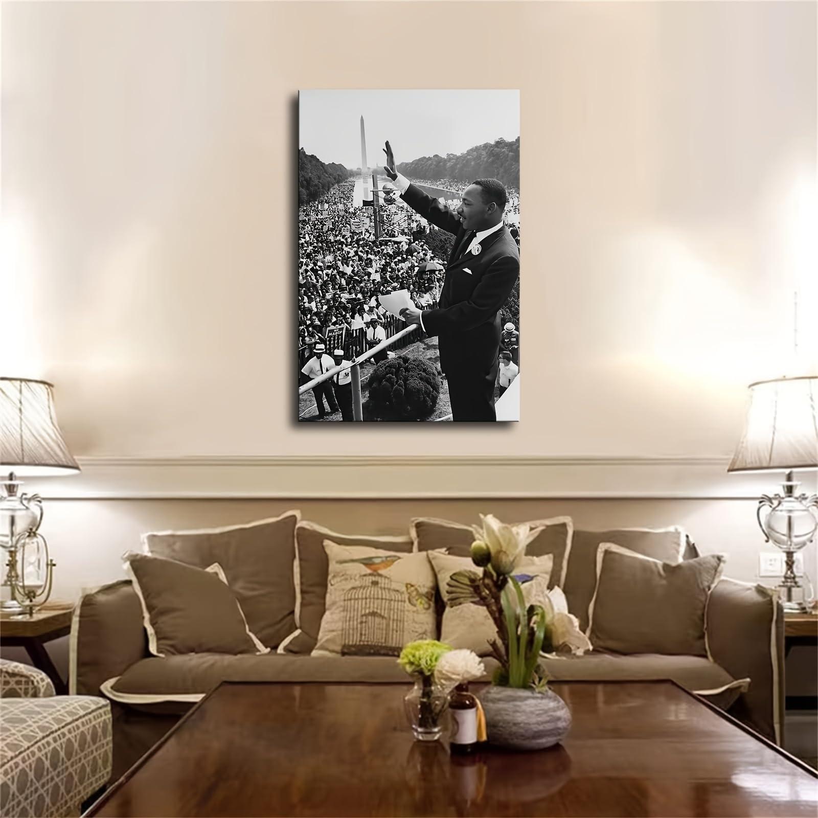 Generic Black and White Posters Dr Martin Luther King Jr MLK Civil Rights March on Selma Canvas Art Poster and Wall Art Picture Print Modern Family Bedroom Decor (Unframed 1218inch)