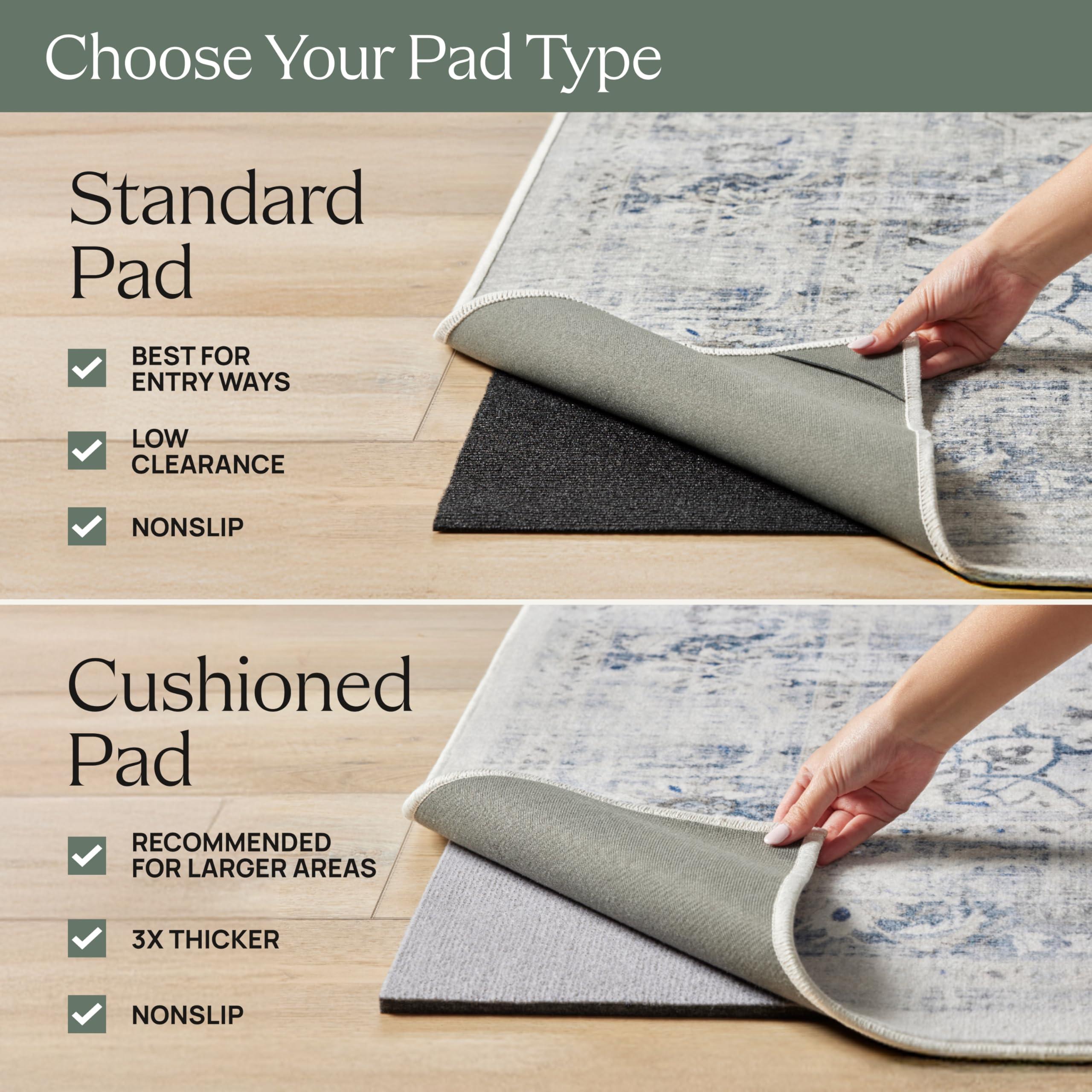 RUGGABLE Ruggable Washable 2x3 Area Rug, Impasto Greyscale, Premium Modern Rugs for Living Room, Bedroom, Kitchen, Office, Classroom with Gripper Non Slip Pad