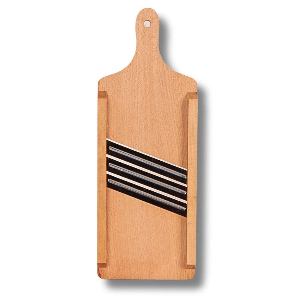 CabbageShredder.com Cabbage Shredder & Vegetable Slicer for Food Preparation, Sauerkraut, Coleslaw, Salads. Compact Size. Solid Wood. Thin Slices. Three Blades!