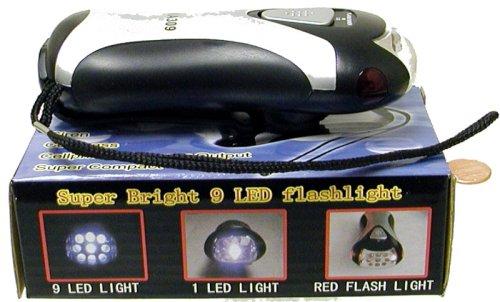 Kaito Kaito KA309 Wind-up 9-LED Flashlight with Compass