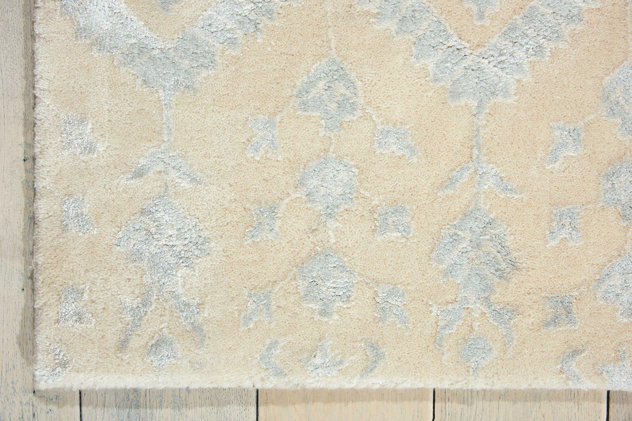 Nourison Symphony Transitional Ivory 5'6" x 7'5" Area -Rug, Easy -Cleaning, Non Shedding, Bed Room, Living Room, Dining Room, Kitchen (6x7)