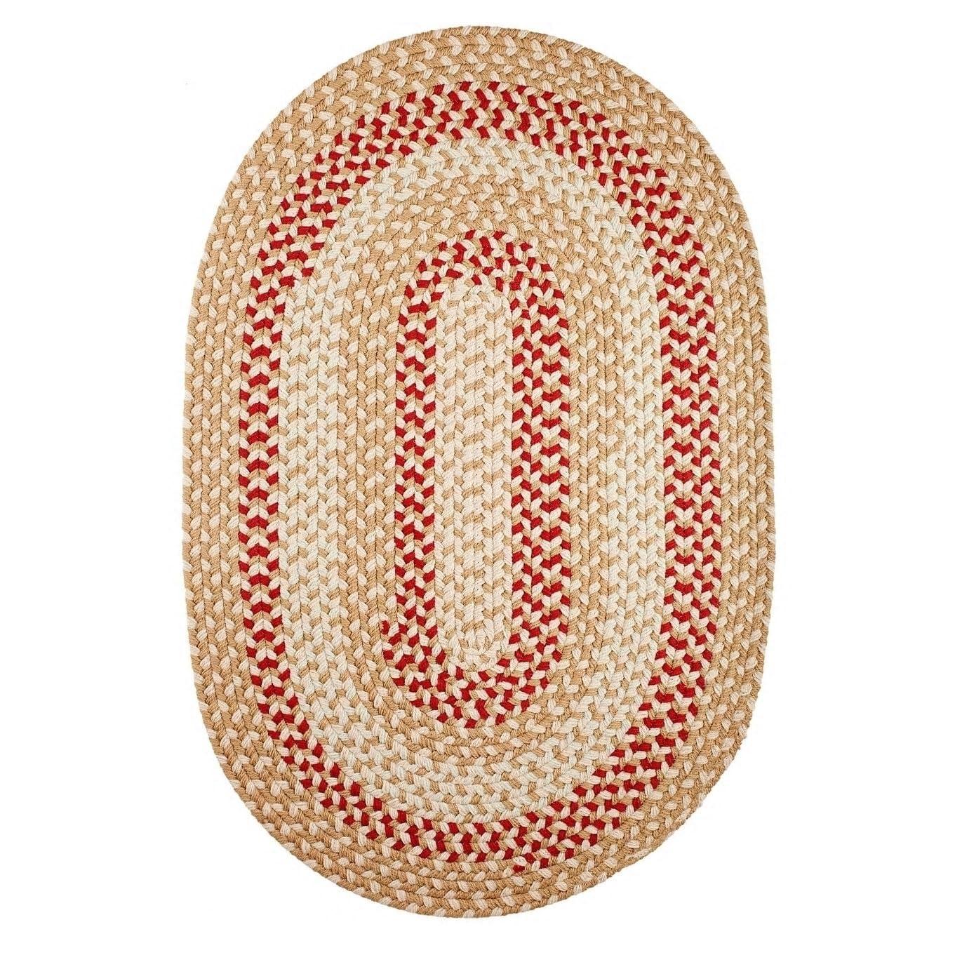 Rhody Rug Rhody Rug Mission Hill Indoor/Outdoor Braided Area Rug High Traffic Sage Green 2' x 3' Oval Reversible 2' x 3' Accent, Outdoor, Indoor Entryway Oval