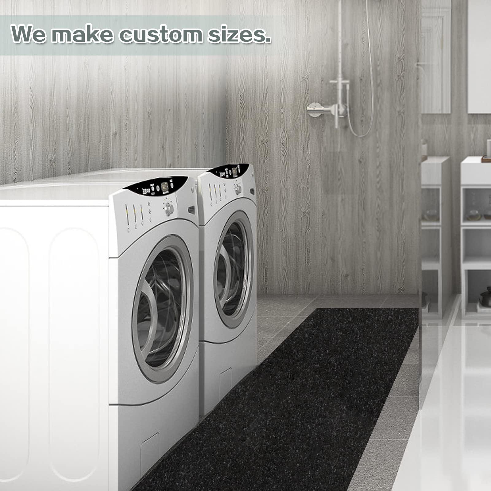 ZGR HOME&GARDEN Custom Size Runner Rug 3 ft x 21 ft, ZGR Carpet Runners Hallway Entryway Kitchen Garage Laundry Room Area Rugs with Non-Slip Rubber Backing, Black