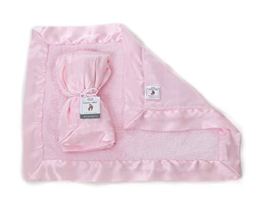 Comfort Silkie Comfort Silkie Luxurious Plush & Satin Security Blanket 14"x17" Pink