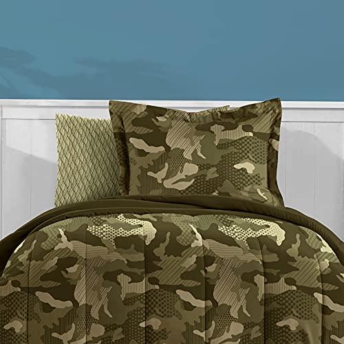 dream FACTORY Dream Factory Boys Army Green Desert Camo Comforter Set, Multi, Full