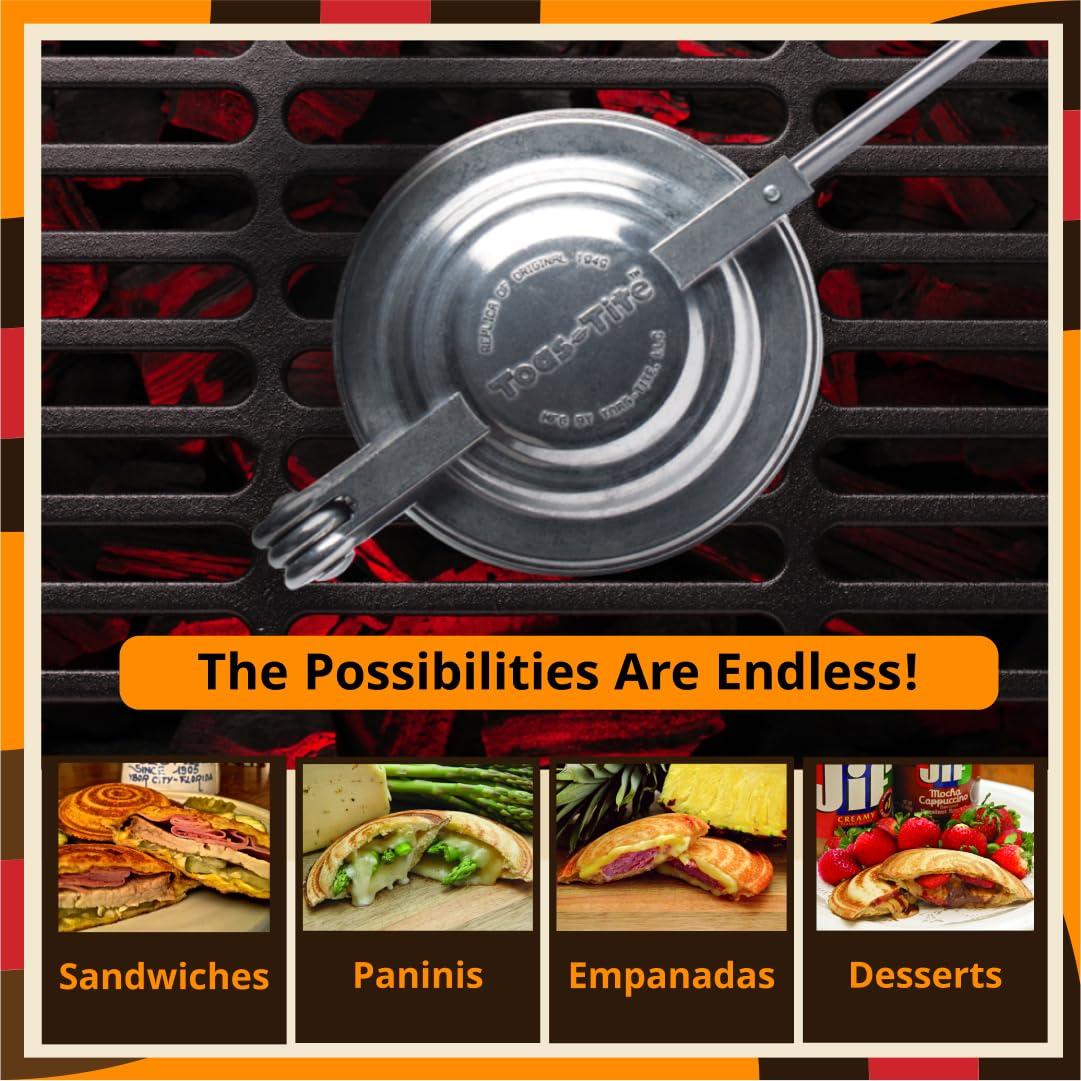 Toas-Tite Toas-Tite Sandwich Grill, Handheld Sandwich Maker, Hand Toaster, Panini & Sandwich Press for Hot Sandwiches, Pies - Best for RV Camper, Stovetop, Grill, Tool for Portable Cooking 3-Pack