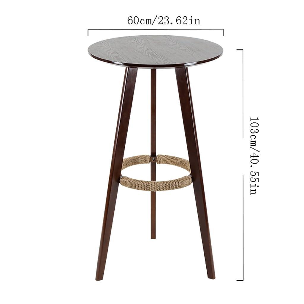 FEELIN Bar Table Coffee Table Small Bar With Foot Ring High Table Simple High Leg Small Round Table Coffee Table Home Bar Table Bar Table Dining Table Pub Table High Top Table ( Color : A , Size : Small )