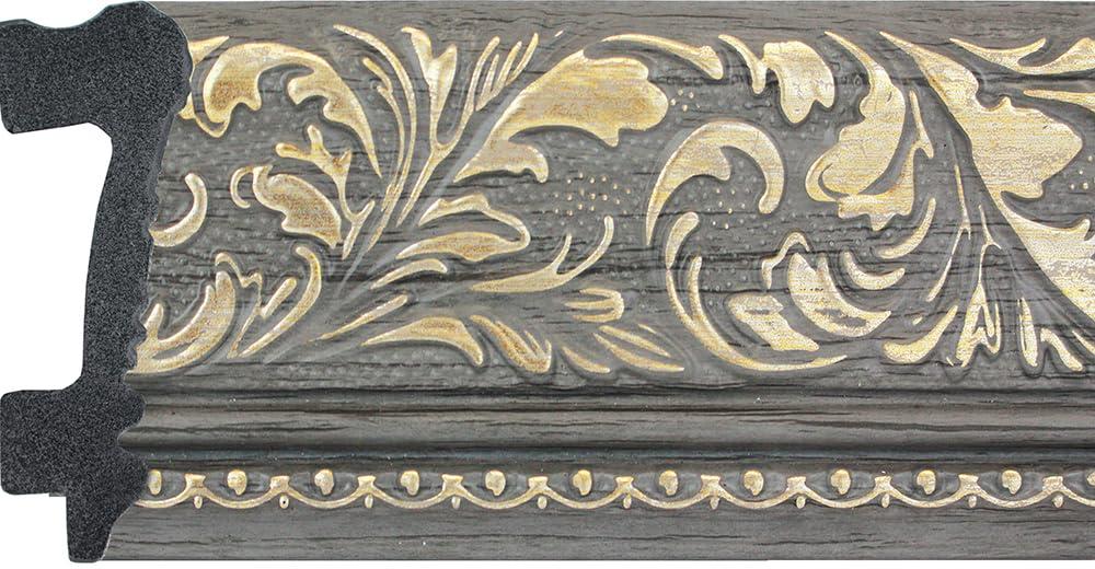 WHOLESALE ARTS AND FRAMES WHOLESALE ARTS AND FRAMES 3-3/8\" Polystyrene Classic 27x39 Picture Frame Grey Chocolate Gold 1743,Made In USA Poster Frame, Ornate Frame for Oil Painting, Canvas Frame, Hand Crafted Quality Frame