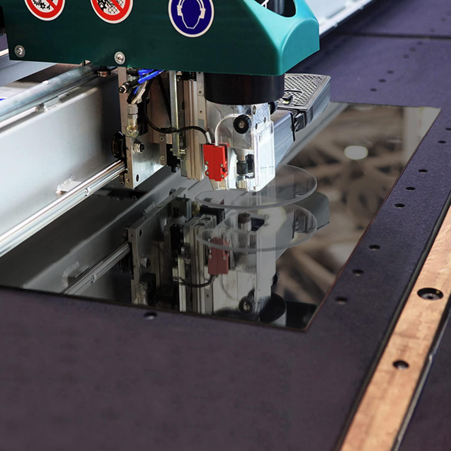 Fab Glass and Mirror Fab Glass and Mirror Cut to Size Mirror Panels - 1/4" Thick Pencil Edge Grey Mirror Custom Size, Frameless Full-Length Mirror for Bedroom, Wardrobe Doors, Table Cover