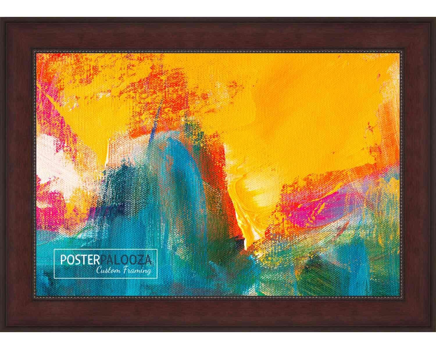 ArtToFrames ArtToFrames 24x24 Inch Gold Picture Frame, 2 - Pack, This 1.40 inch Custom Wood Poster Frame is Dark Gold, Comes with Economy Acrylic (Frame_Pack_2_D6301-24x24)