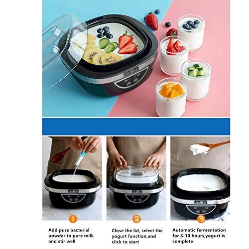 dfhdjvjfedhcjbdcbsd Yogurt Machine-Digital Yogurt Maker Machine - Reusable Glass Jars Lids for Instant Storage