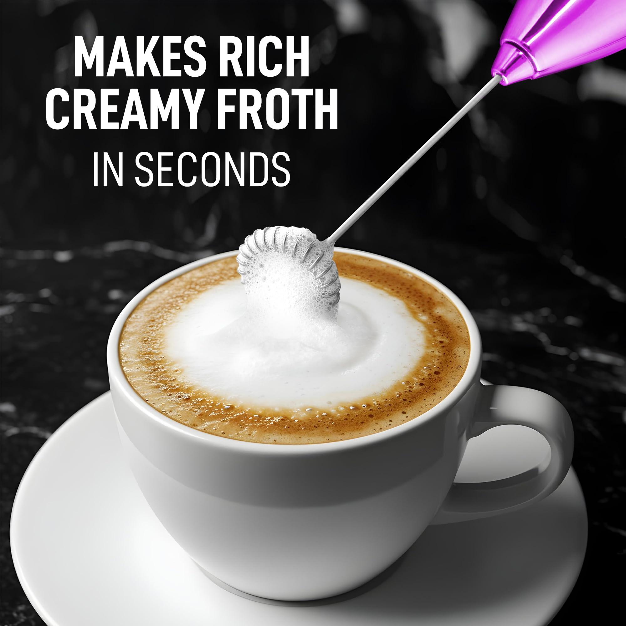 Zulay Kitchen Zulay Kitchen Executive Series Milk Frother Wand - Upgraded & Improved Stand - Ideal Coffee Gift - Coffee Frother Handheld Foam Maker For Lattes - Electric Milk Frother Handheld For Cappuccino