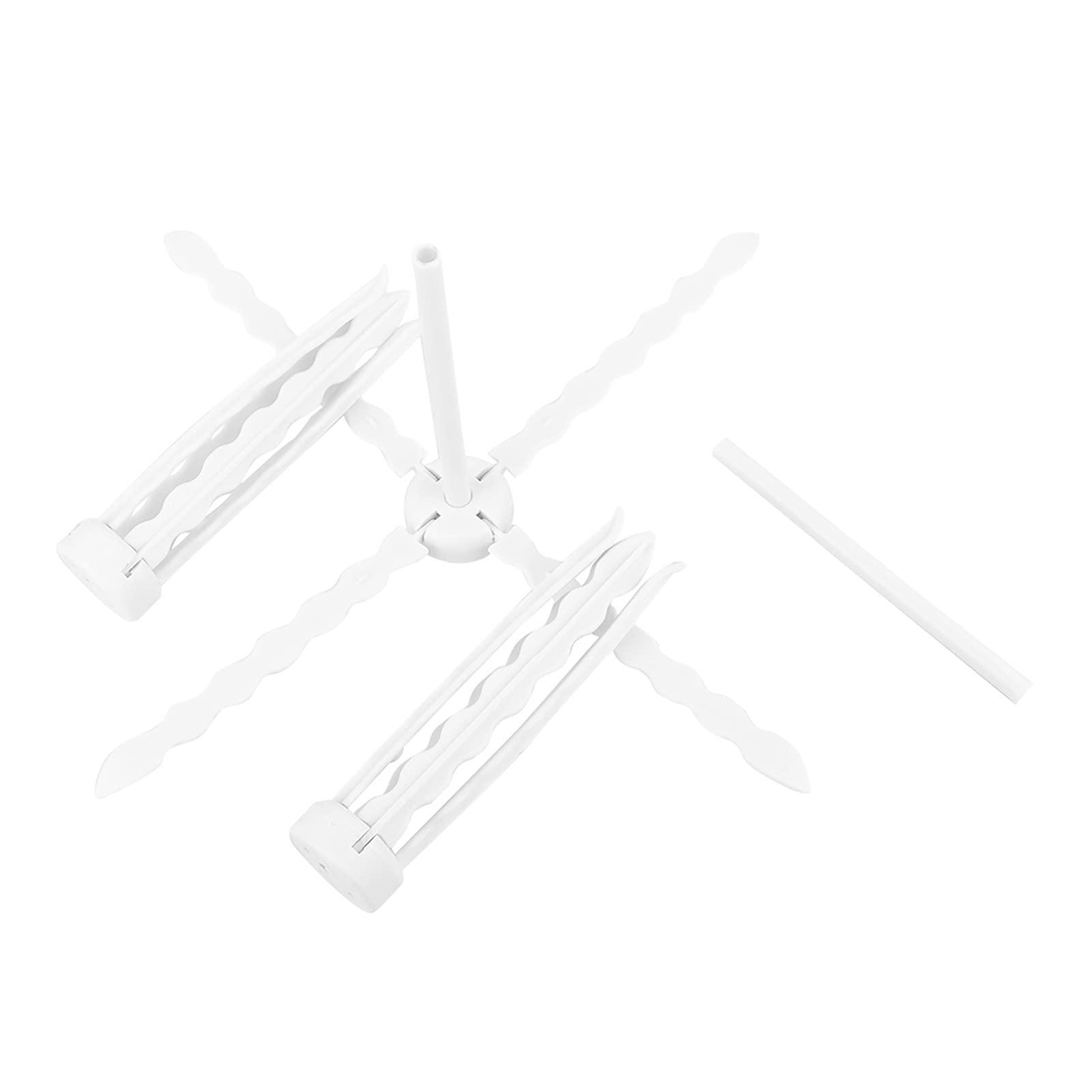 Pilipane Pilipane Foldable Pasta Drying Rack, Plastic Foldable Homemade racy Spaghetti Stand Dryer Noodle Hanger for Kitchen, Fondant Gum Paste Flower Drying, Stable, Easy Storage, Quickly Set Up