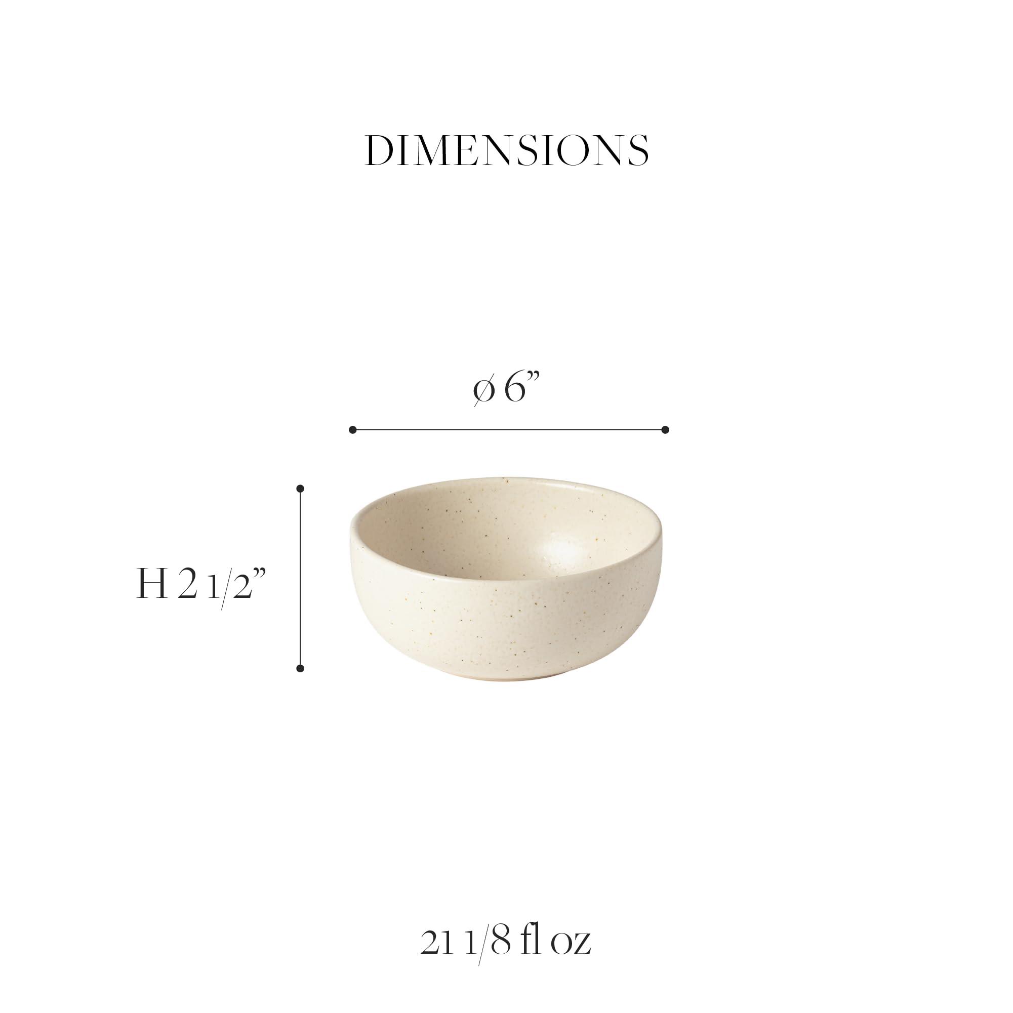 Casafina Casafina Ceramic Stoneware 4-Piece Place Setting Service for 1, Pacifica Collection, Vanilla | Microwave & Dishwasher Safe Dinnerware Set | Food Safe Glazing | Restaurant Quality Tableware