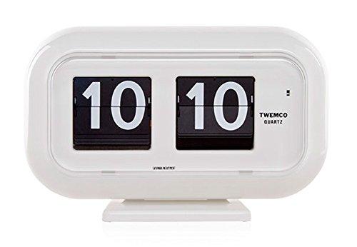twemco Twemco Homeloo German Quartz Retro Modern Desk Wall Flip Clock QT 35 (White)