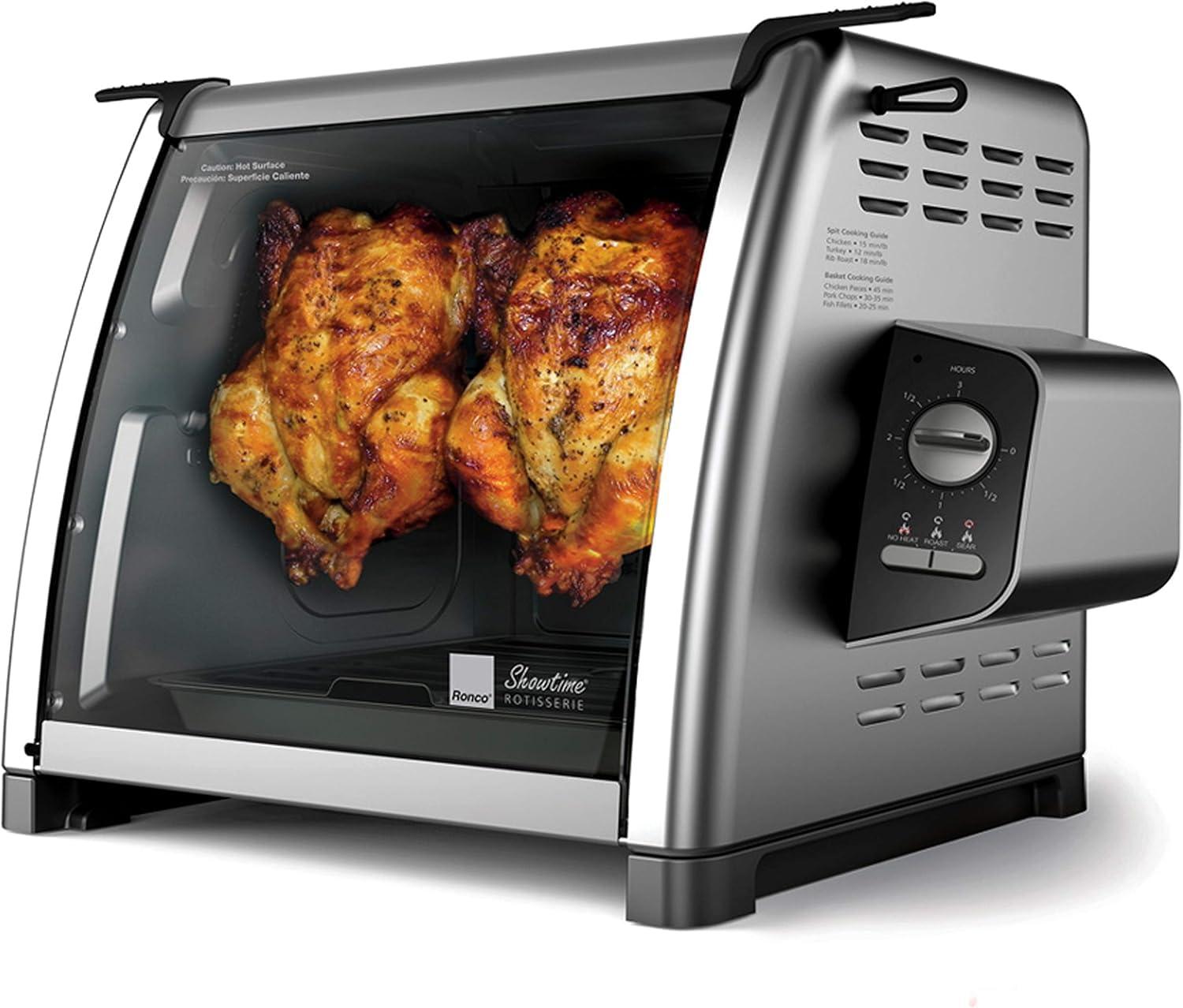 Ronco Ronco 5500 Series Rotisserie Oven, Stainless Steel Countertop Rotisserie Oven, 3 Cooking Functions: Rotisserie, Sear and No Heat Rotation, 12-Pound Capacity