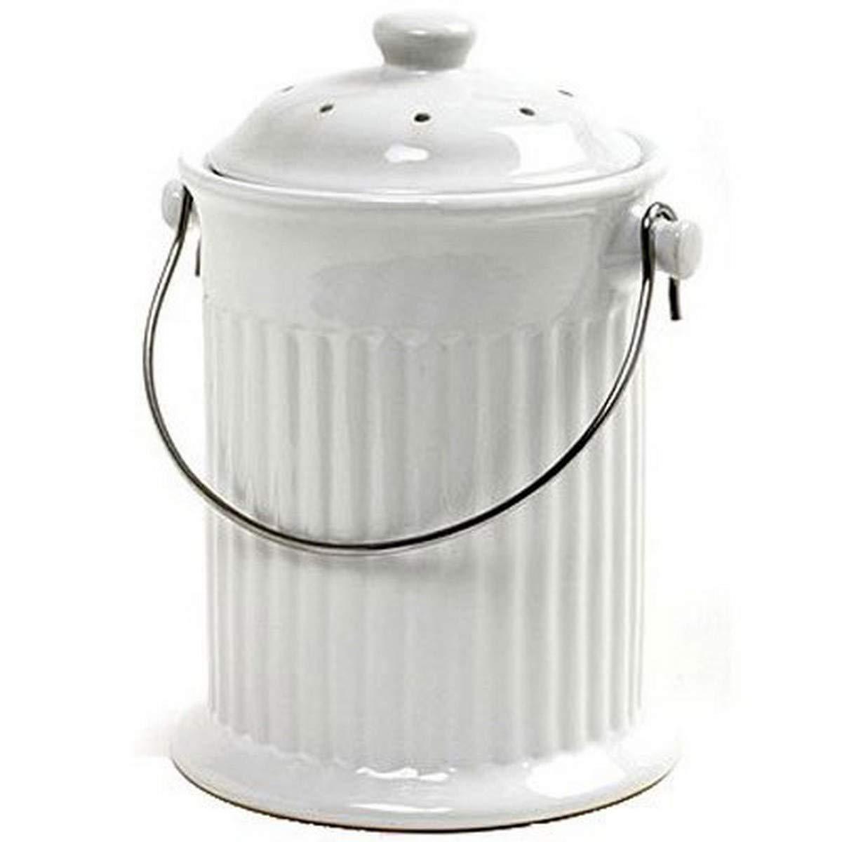 Norpro Norpro, White , 1 Gallon Ceramic Compost Keeper, One Size
