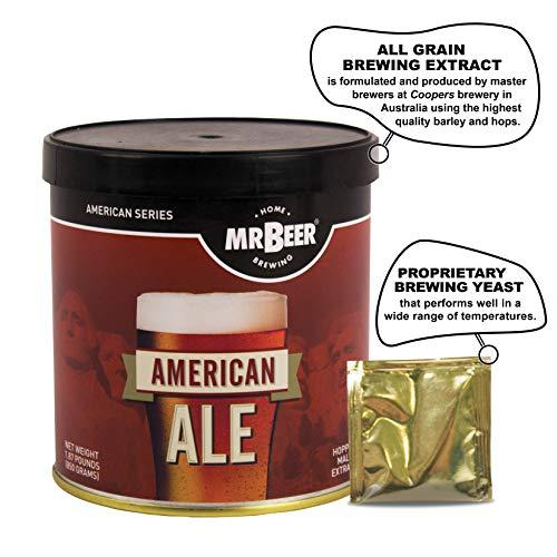 Mr. Beer Mr. Beer American Ale 2 Gallon Homebrewing Refill, Red/Black