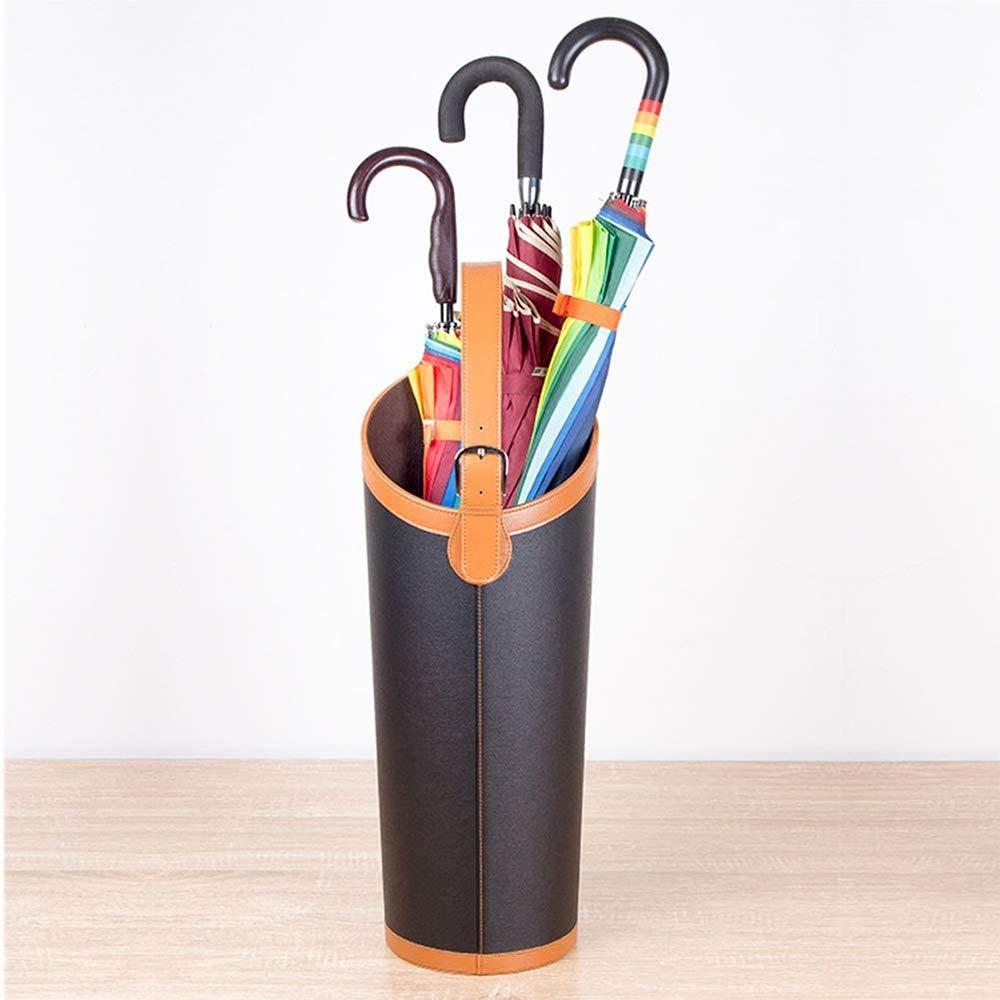 Umbrella stand Umbrella stand Modern, Indoor Umbrella Holder for Entrance Floor Standing Leather Round Umbrella Bucket for Home and Office Lightweight Umbrella Holder Rack