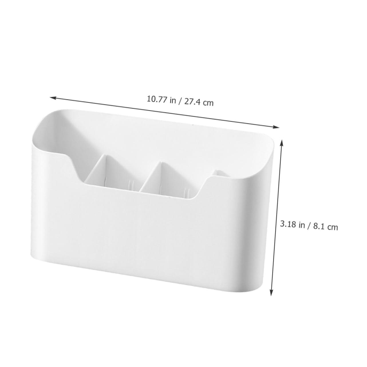VOSAREA VOSAREA Bathroom Convenience Wall Storage Box White Large Organizer Box for Toothpaste Toothbrush Makeup Brush