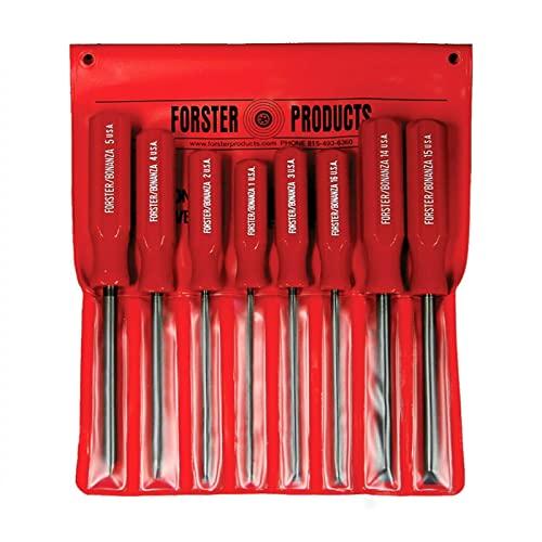 Forster Products Forster Products 8-Piece Gunsmith Screwdriver Set, Hollow Ground Tips with Square Faces, Single Piece Construction, with a Durable Storage Pouch