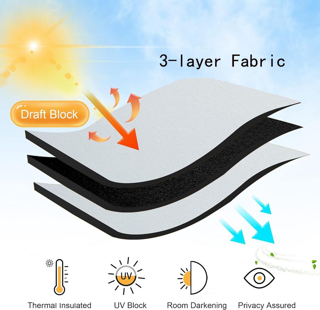 WHYATT Black Cortinas para Ventanas De Cuarto Geometry Lattice Line Modern Curtain Window Soundproof Door Blanket 63inch Width by 63inch Length