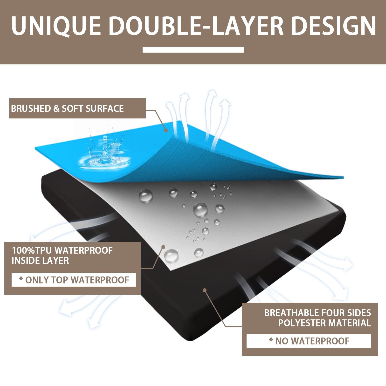 Mecerock Mecerock Mattress Protector, Breathable and Soft Waterproof Mattress Protector, Mattress Cover, Black Mattress Cover Full Size Bed