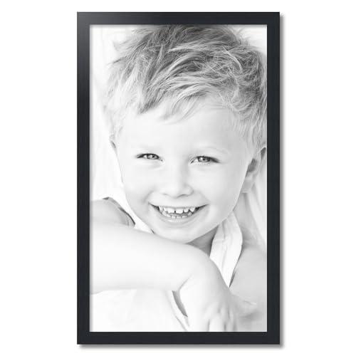 ArtToFrames ArtToFrames 21x36 inch Black Stain on Pine Wood Picture Frame, 2WOM0066-80206-YBLK-21x36