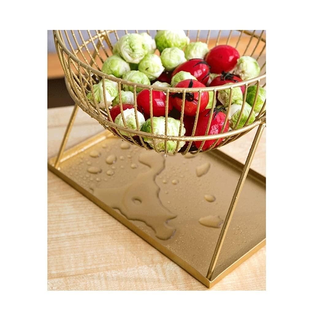 YUHINN YUHINN Fruit Basket Bowl Creative Wrought Iron Fruit Plate,Fruit Bowls Living Room Home Coffee Table Fruit Basket Bread Snacks (Color : Black)