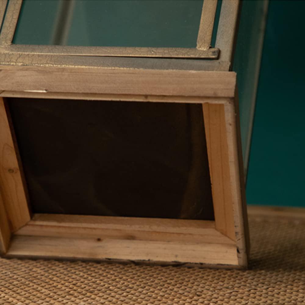 BOOMLATU BOOMLATU Gold Lantern Candle Holder Centerpiece 23.6in Tall,Metal Candle Lanterns with Glass for Indoor Outdoor Events Parities and Weddings (Large)