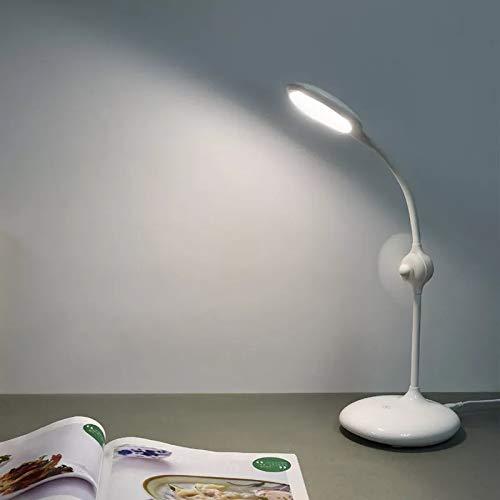 Storl LED Desk Lamp with Fan Reading Light (White, Built-in Fan)