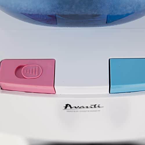 Avanti Avanti Water Cooler Dispenser Top Loading, Holds 3 & 5 Gallon Bottles with Stainless Steel Reservoir, Cold and Hot Temperature, Perfect for Homes, Kitchens, Offices, Dorms, 5-Gallon, White