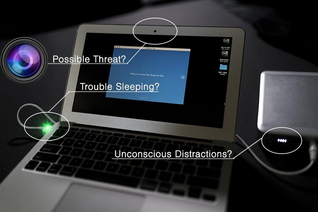 LIGHTDIMS LightDims Black Out Edition - Light Blocking LED covers/Light Dimming Sheets for Routers, Electronics and Appliances and more. Blocks 100% of Light, in Minimal Packaging.