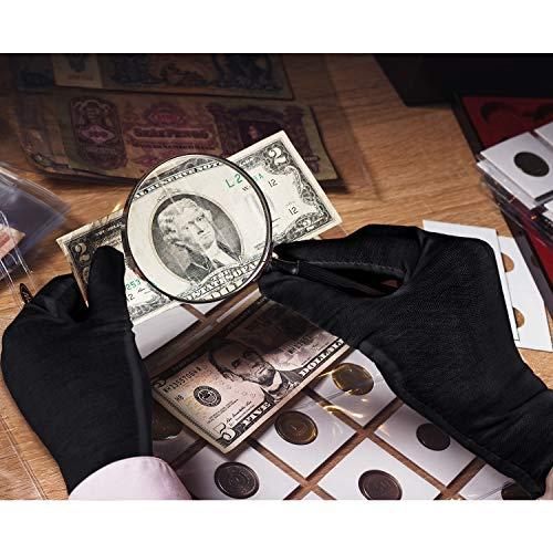 SATINIOR SATINIOR 60 Pcs Cotton Glove Stretchy Work Glove Reusable Mitten for Men Women Dry Hand Art Handling Coin Jewelry(Black)