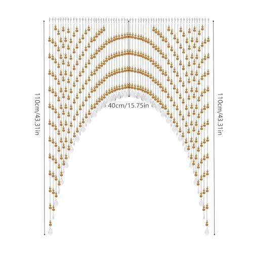 AKaSping Beaded Curtain Crystal Beads Door String Curtains 60PCS Foyer Partition Front Door Decor Curtains Hanging Door Beads Curtain for Privacy Divider Hippie Home Decor Rustic Porch Bedroom Living Room