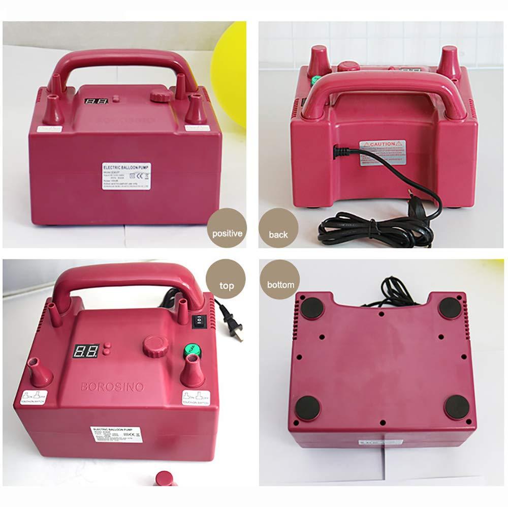 T-king T-king Electric Balloon Pump, Air Inflator Pump Party 5 inch Round Latex Balloon Pump Balloon Inflation Machine Speed Time Controller,Double Pink