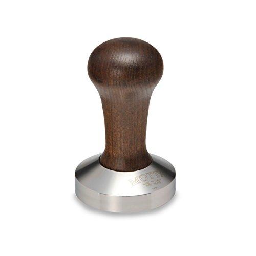 Metallurgica Motta Motta 8140/M Professional Flat Base Coffee Tamper, 53mm, Brown Handle
