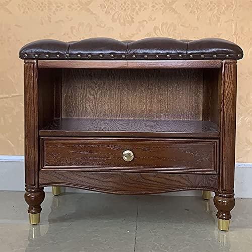 ORBATT Entryway Bench, Shoe Bench for Living Room, Shoe Storage Bench Shoe Bench Rack with Hidden Storage Compartment, Retro Fashion Wooden, for Dining Room Living Room (Color : Brown)