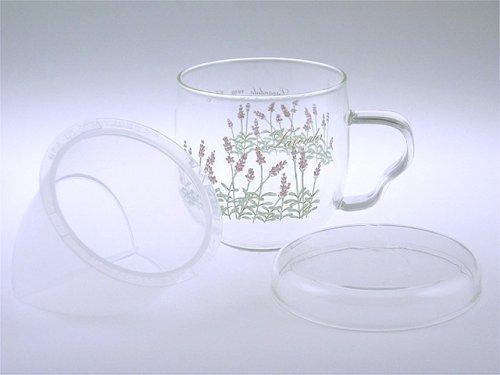 ????(CELEC) Celec 3800039 Chamiel Tea Mate R-Shaped Mug (with Strainer) Lavender