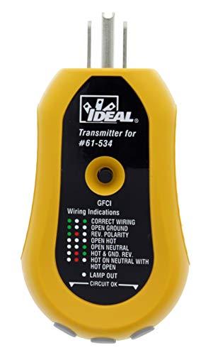 Ideal Industries IDEAL Electrical 61-534 Digital Circuit Breaker Finder with Digital Receiver and GFCI Circuit Tester,Yellow