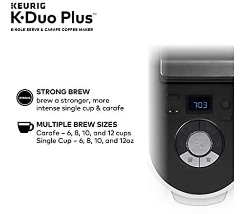 INNZA Keurig K-Duo Plus Coffee Maker, with Single Serve K-Cup Pod and 12 Cup Carafe Brewer, Black (12-Cup Thermal Carafe and 15 K-Cup Pods included)