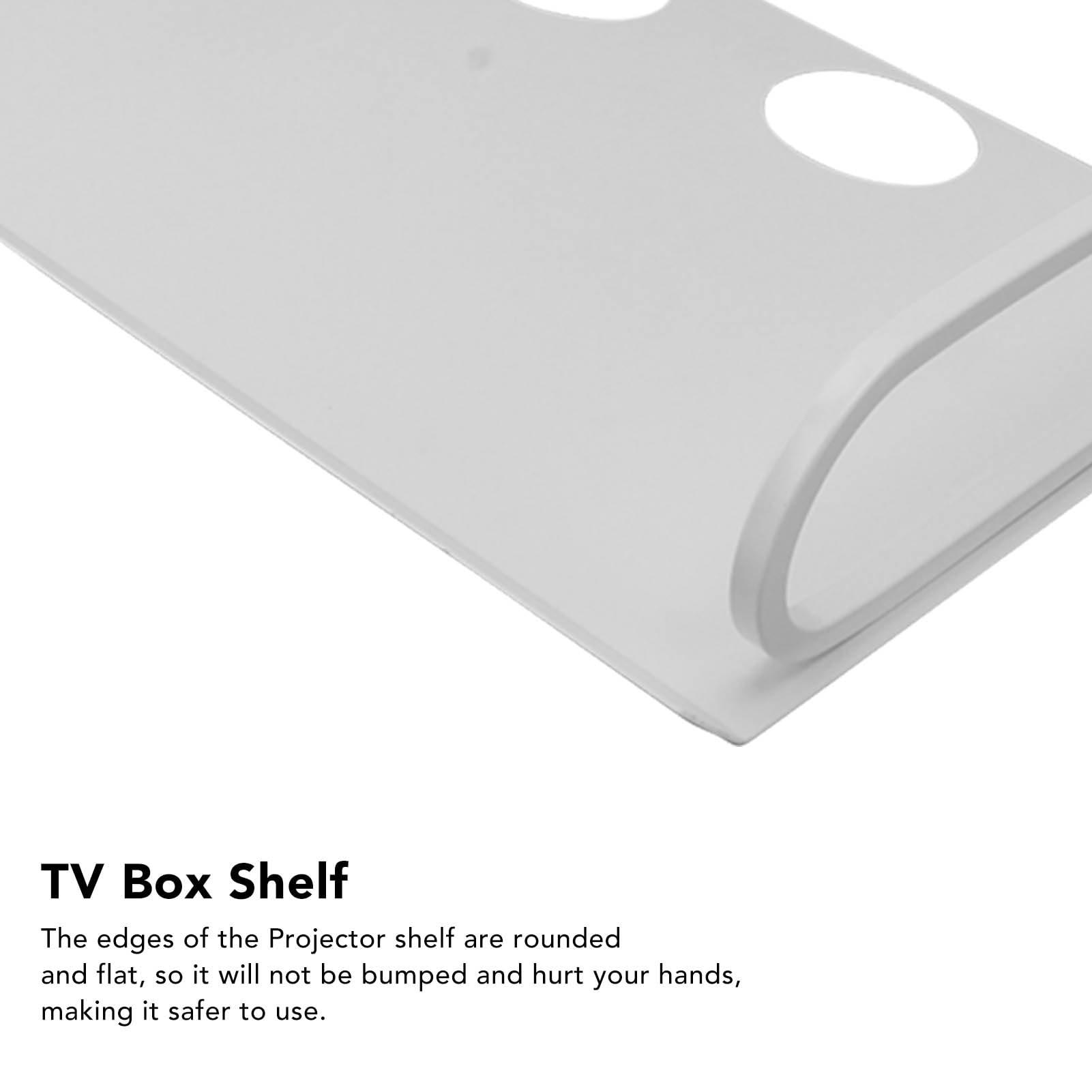 CDQL Wall Mounted Projector Shelf Wall Mounted Display Ledges Aluminum Floating Projector Shelves Floating Shelf for AV Device Projector Cable Boxes WiFi Router TV Box DVD Player