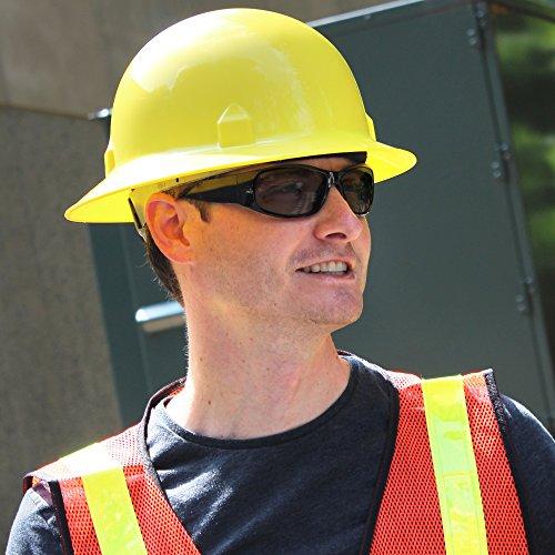 Jackson Safety Jackson Safety Blockhead Safety Hard Hat with 8-Point Ratchet Suspension, Full Brim Style, HDPE, Yellow (Case of 12), 20698