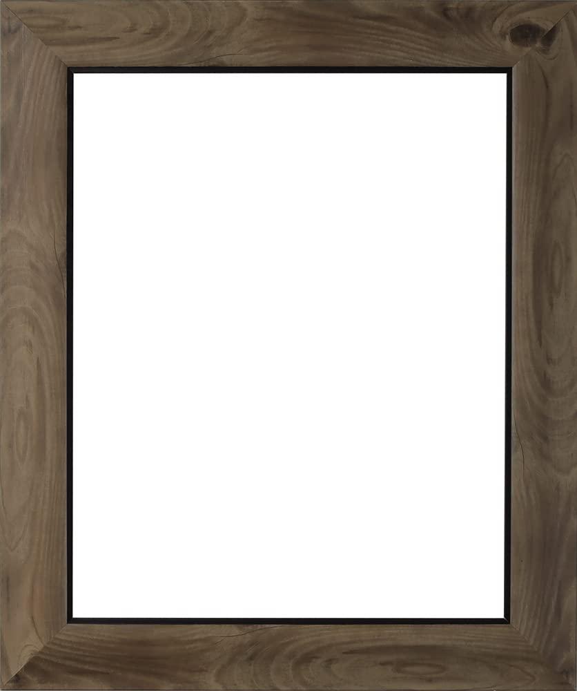WHOLESALE ARTS AND FRAMES WHOLESALE ARTS AND FRAMES 2-3/4\" Polystyrene Beach Wood Picture Frame by WholesaleArtsFrames-com 24x48 3018 Series - Rustic Brown - Made In USA